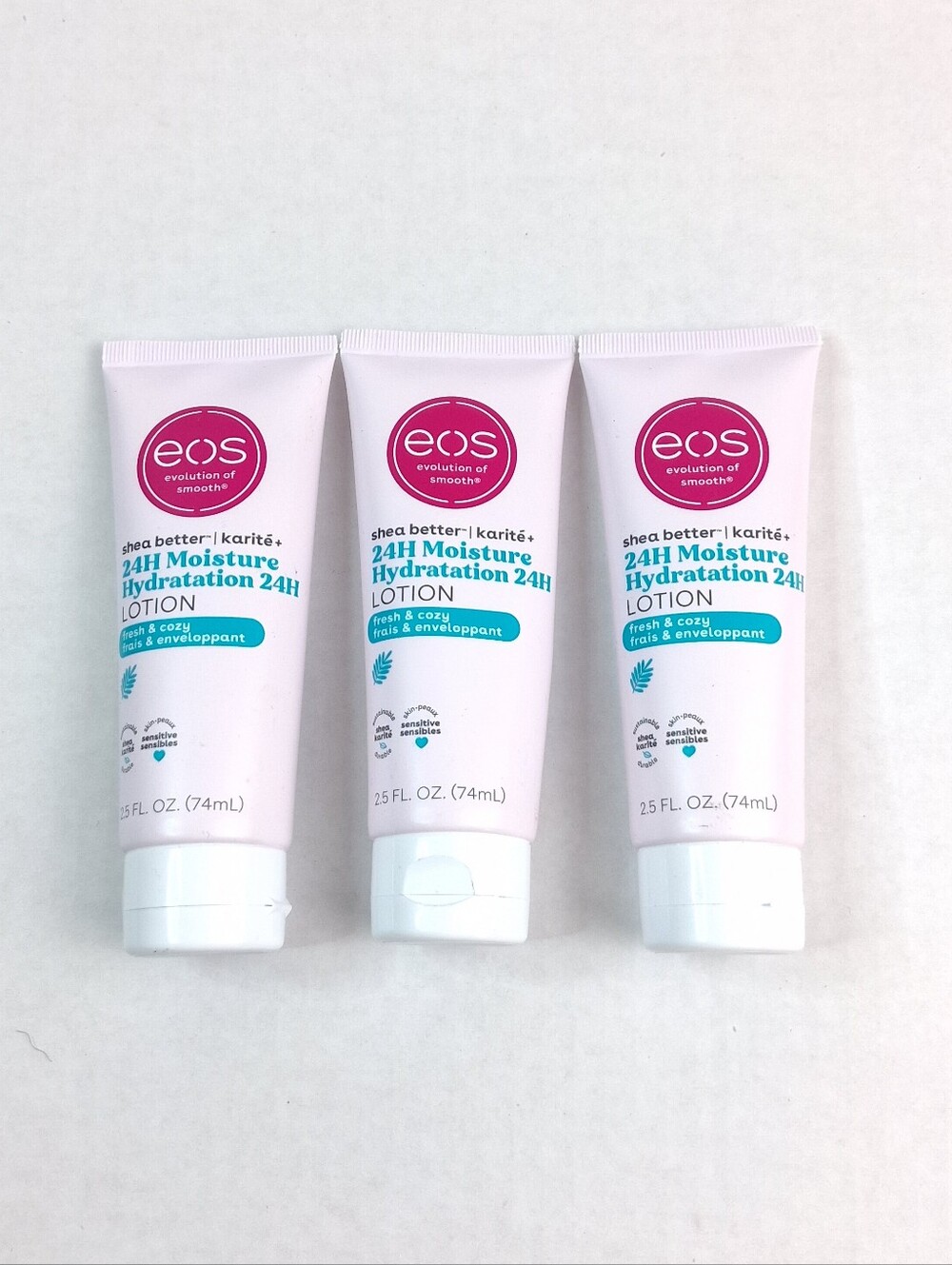 eos Shea Better Moisture Lotion Fresh & Cozy 2.5 oz. Lot of 3